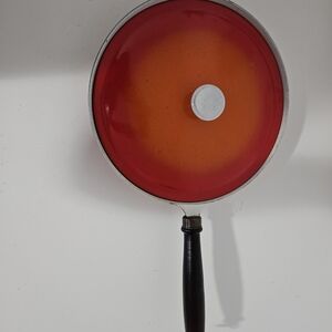 Vintage Belgium Orange  Cookware Saucepan , Fry Pan M/23- D 29 A